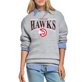 Atlanta Hawks Starter Women's Arch Stripe Fleece Crewneck Sweatshirt