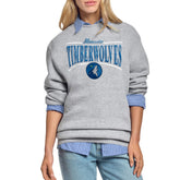 Minnesota Timberwolves Starter Women's Arch Stripe Fleece Crewneck Sweatshirt