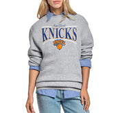 New York Knicks Starter Women's Arch Stripe Fleece Crewneck Sweatshirt