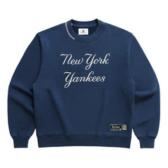 Blue New York Yankees Madhappy Unisex Script Fleece Sweatshirt