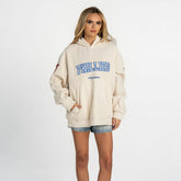 Cream Philadelphia Phillies The Wild Collective Women's Oversized Cord Hoodie