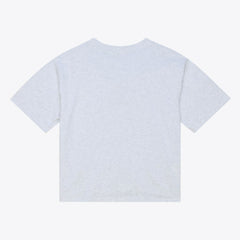 Heather Gray Chicago Cubs Mitchell & Ness Women's Script Cropped Boxy T-Shirt
