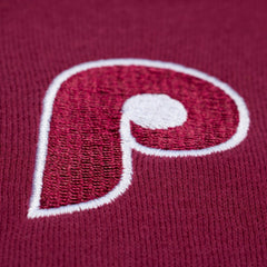 Burgundy Philadelphia Phillies Mitchell & Ness Women's Script Sweatshirt