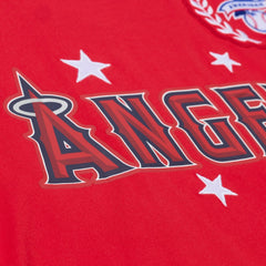 Red Los Angeles Angels Mitchell & Ness Women's Pep Rally Cropped Boxy T-Shirt