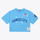 Light Blue Kansas City Royals Mitchell & Ness Women's Pep Rally Cropped Boxy T-Shirt