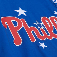 Royal Philadelphia Phillies Mitchell & Ness Women's Pep Rally Cropped Boxy T-Shirt
