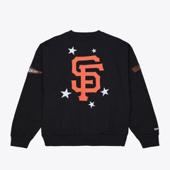 Black San Francisco Giants Mitchell & Ness Women's Pep Rally Sweatshirt