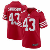 Messiah Swinson Team Game Jersey - San Francisco 49ers Jerseys