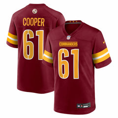 Tyler Cooper Team Game Jersey - Washington Commanders Jerseys