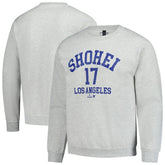 Heather Gray Shohei Ohtani MLBPA BreakingT Unisex Player Name & Number Sweatshirt