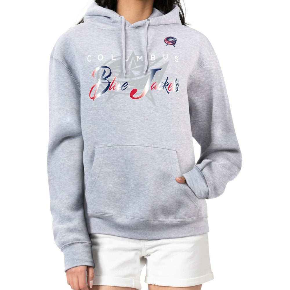NHL Columbus Blue Jackets G-III 4Her by Carl Banks Women's Shadow Logo Fleece Hoodie