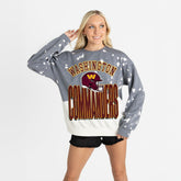 Gameday Couture Women's Arch Rivals Faded Wash Sweatshirt - Washington Commanders Sweatshirts