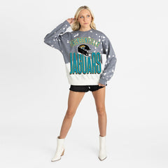 Gameday Couture Women's Arch Rivals Faded Wash Sweatshirt - Jacksonville Jaguars Sweatshirts