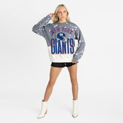 Gameday Couture Women's Arch Rivals Faded Wash Sweatshirt - New York Giants Sweatshirts