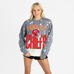Gameday Couture Women's Arch Rivals Faded Wash Sweatshirt - Kansas City Chiefs Sweatshirts