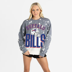 Gameday Couture Women's Arch Rivals Faded Wash Sweatshirt - Buffalo Bills Sweatshirts