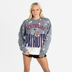 Gameday Couture Women's Arch Rivals Faded Wash Sweatshirt - New England Patriots Sweatshirts