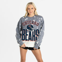 Gameday Couture Women's Arch Rivals Faded Wash Sweatshirt - Chicago Bears Sweatshirts