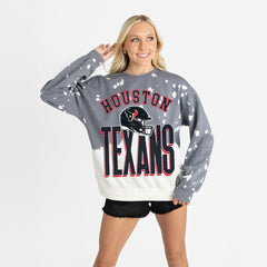 Gameday Couture Women's Arch Rivals Faded Wash Sweatshirt - Houston Texans Sweatshirts