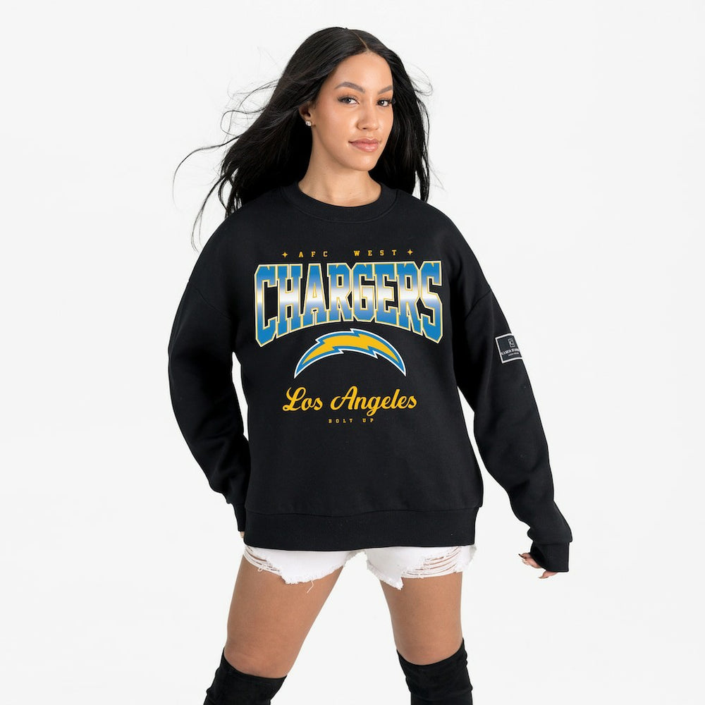Gameday Couture Women's Powerhouse Play Premium Fleece Sweatshirt - Los Angeles Chargers Sweatshirts