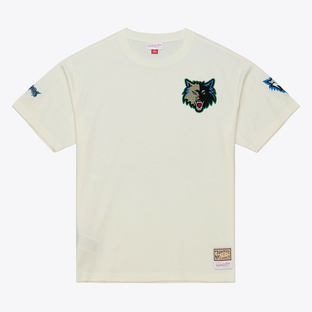 Mitchell & Ness Minnesota Timberwolves Hardwood Classics Chainstitch Premium T-Shirt