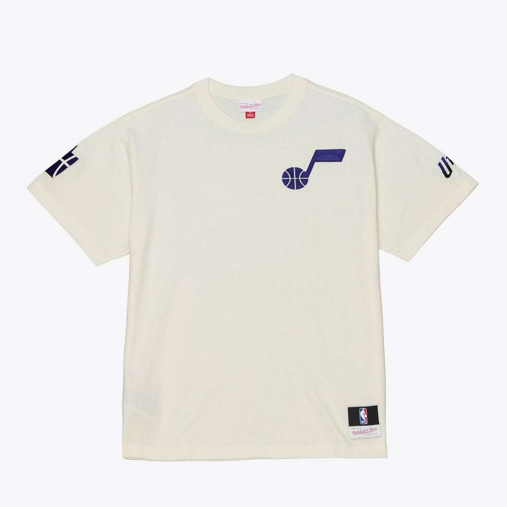 Mitchell & Ness Utah Jazz Hardwood Classics Chainstitch Premium T-Shirt