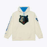 Mitchell & Ness Minnesota Timberwolves Hardwood Classics Chainstitch Premium Fleece Hoodie