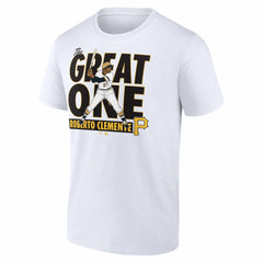 White Roberto Clemente Pittsburgh Pirates Cooperstown Player T-Shirt
