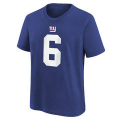 Jaxson Dart Youth Name & Number T-Shirt - New York Giants T-shirts