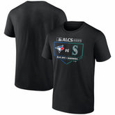 Black Toronto Blue Jays vs. Seattle Mariners 2025 American League Championship Series Matchup Batter's Box T-Shirt
