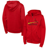 Red St. Louis Cardinals Outerstuff Youth Wordmark Fleece Full-Zip Hoodie
