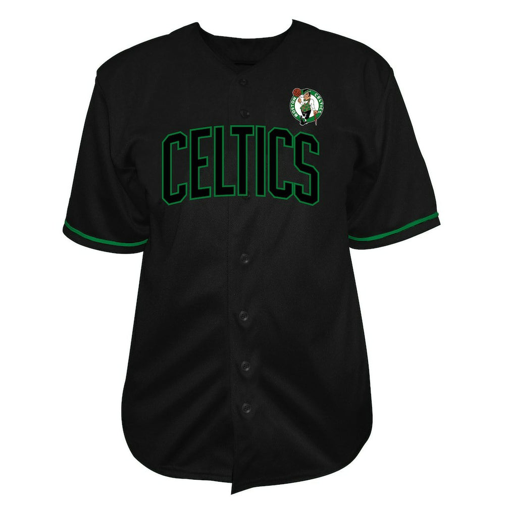 Fanatics Boston Celtics Big & Tall Pop Full-Button Baseball Jersey