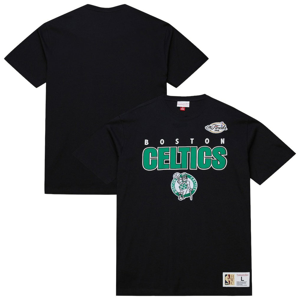 Mitchell & Ness Boston Celtics Hardwood Classics Throw It Back Premium T-Shirt