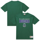 Mitchell & Ness Milwaukee Bucks Hardwood Classics Throw It Back Premium T-Shirt