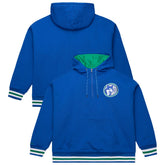 Mitchell & Ness Minnesota Timberwolves Throw It Back Quilted Fleece Quarter-Zip Hoodie