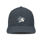 NHL San Jose Sharks Levelwear Rise Slate & Snow Structured Flex Hat