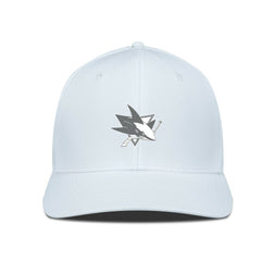 NHL San Jose Sharks Levelwear Rise Slate & Snow Structured Flex Hat