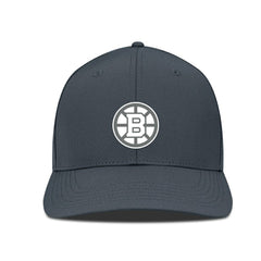 NHL Boston Bruins Levelwear Rise Slate & Snow Structured Flex Hat