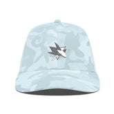NHL San Jose Sharks Levelwear Clash Slate & Snow Meshback Flex Hat