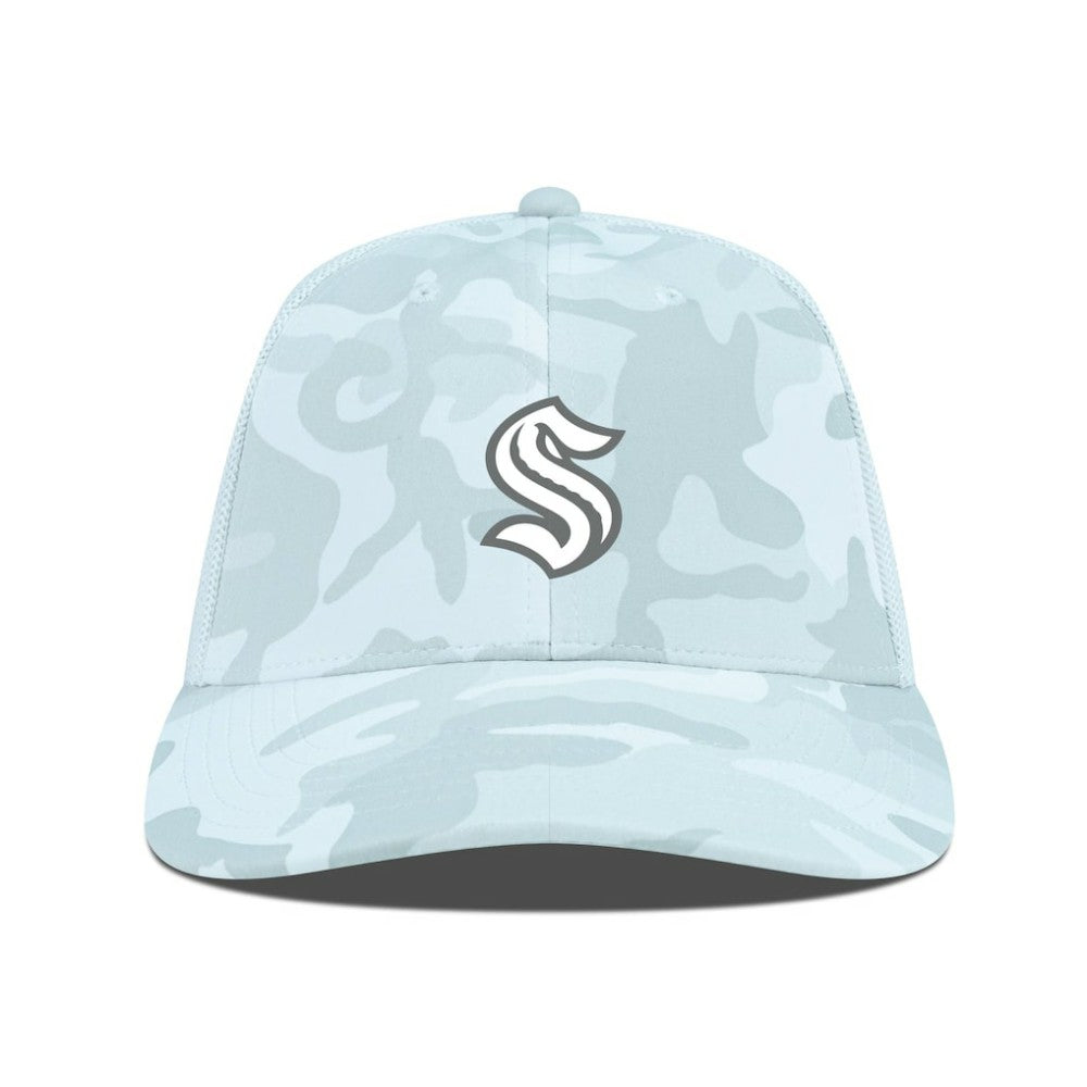 NHL Seattle Kraken Levelwear Clash Slate & Snow Meshback Flex Hat