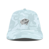 NHL Columbus Blue Jackets Levelwear Clash Slate & Snow Meshback Flex Hat