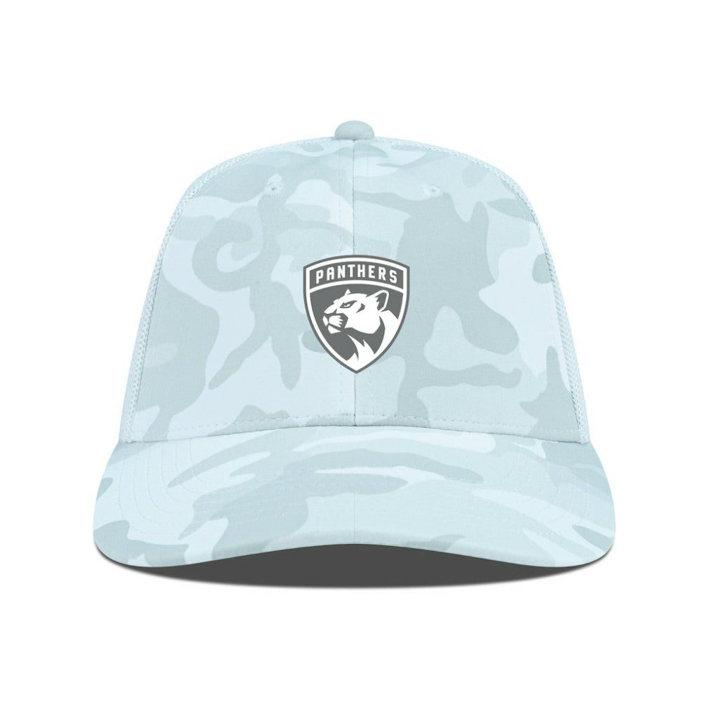NHL Florida Panthers Levelwear Clash Slate & Snow Meshback Flex Hat