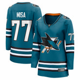 NHL Michael Misa San Jose Sharks Fanatics Women's Breakaway Jersey