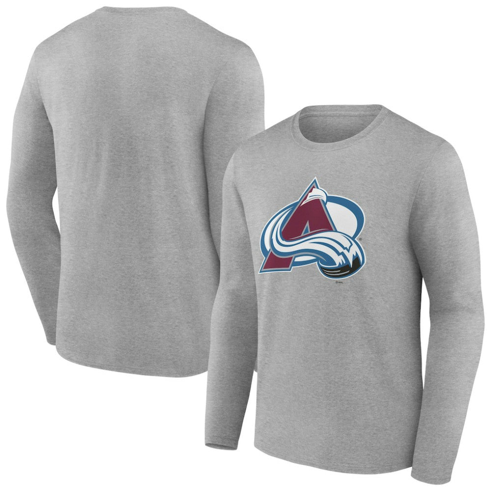 NHL Colorado Avalanche Women's Primary Logo Long Sleeve V-Neck T-Shirt