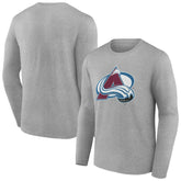NHL Colorado Avalanche Women's Primary Logo Long Sleeve V-Neck T-Shirt