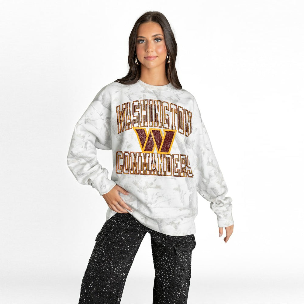 Gameday Couture Women's Whiteout Oversized Premium Fleece Sweatshirt - Washington Commanders Sweatshirts
