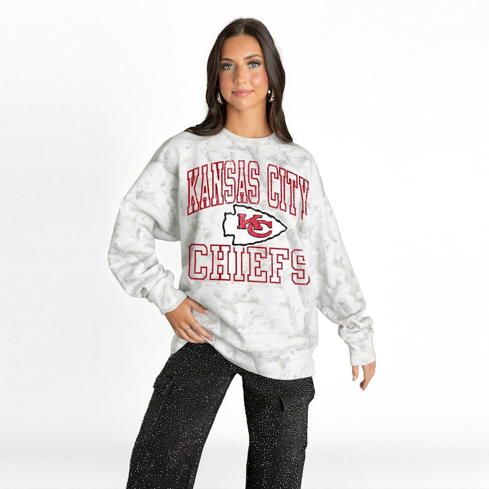 Gameday Couture Women's Whiteout Oversized Premium Fleece Sweatshirt - Kansas City Chiefs Sweatshirts