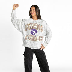 Gameday Couture Women's Whiteout Oversized Premium Fleece Sweatshirt - Minnesota Vikings Sweatshirts