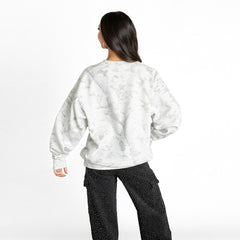 Gameday Couture Women's Whiteout Oversized Premium Fleece Sweatshirt - Carolina Panthers Sweatshirts