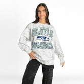 Gameday Couture Women's Whiteout Oversized Premium Fleece Sweatshirt - Seattle Seahawks Sweatshirts